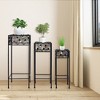 Costway Set of 3 Metal Plant Stand Flower Pot Holder Rack w/Colorful Ceramic Beads - 3 of 4