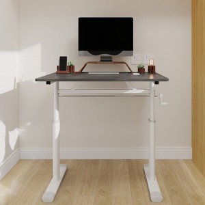 PAGED 32" Height Adjustable Desk Modern Computer Desk with Round Table Corner, Home Office Desk Writing Desk for Kids and Adults - 1 of 4