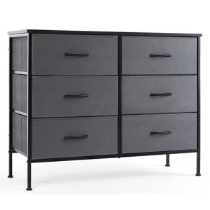 AZL1 Life Concept Utility Storage Bins Stylish and Functional Storage, 6-Drawer Dresser for Nursery, Closet, and Entryway, Gray, 38.1"*13.7"*29.9" - 1 of 4