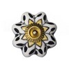 HomeRoots Set of Eight Black And Yellow Ceramic And Metal Drawer Pull Knobs - 4 of 4