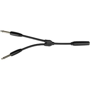 Pig Hog Solutions - 6" Y Cable, Mono 1/4"(F)-Dual Mono 1/4"(M) - 1 of 1