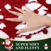 Christmas Bathroom Rug Set, 4 - Piece with Toilet Cover, Red Non - Slip Absorbent Mats, Machine Washable Toilet Mat - 3 of 4