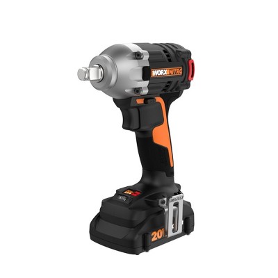 Worx Nitro Wx272l 20v Power Share 1/2" Cordless Impact Wrench With ...