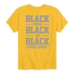 Boys' - Instant Message - Black Pride Joy Excellence Short Sleeve Graphic T-Shirt - 1 of 4