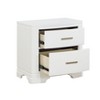 Gulches Transitional Style Nightstand with 2 Drawers, Sleek Design, Ball Bearing Glides & Polished Chrome Bar Pulls - 3 of 4