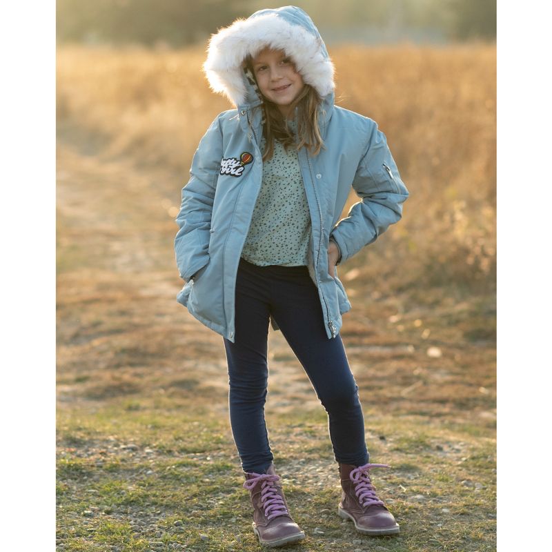 Rokka&Rolla Girls' Winter Coat with Faux Fur Hood Parka Jacket, 3 of 11