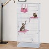BestMassage 67 Inch 3 Tier Cat Cage Multi-Level Cat Kennel Ferret Cage with Cozy Hammock - 2 of 4
