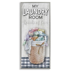 Stupell Industries Laundry Room with Plaid, 13" x 30" - 1 of 4