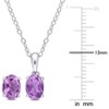 EVERLY JEWELRY | Sterling Silver Created Gemstone and Multiple Gemstones 2-Piece Set of Pendant with Chain and Earrings. - 2 of 3