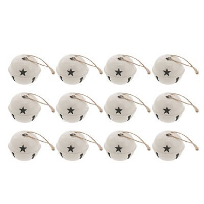 Haute Decor 50mm Jingle Bell Ornaments 12pk Ivory