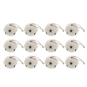 Haute Decor 50mm Jingle Bell Ornaments 12pk Ivory - 1 of 3