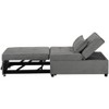 Acekool 4-in-1 Adjustable Sleeper Chair, Convertible Sofa Bed with Backrest & Pillow, Modern Folding Bed for Bedroom, Living Room, Gray - 4 of 4