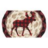 Earth Rugs Decorative Moose Silhouette Plaid Coaster Cotton Blend 5"x5" - 2 of 3