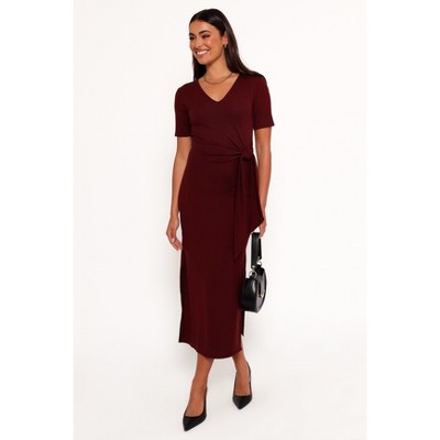 Petal and Pup Asha Midi Dress - Wine S