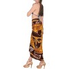 LA LEELA Women's Wrap Long Beachwear Swimsuit Pareo Swimwear Cover up Sarong Vacation Wear Bathing Suit Skirts Wraps One Size Brown, Abstract - 3 of 4