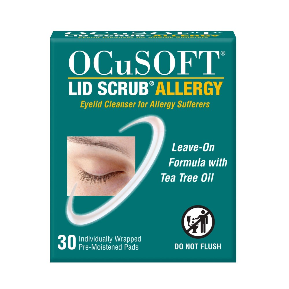 OCuSOFT Lid Scrub Allergy Eyelid Cleanser Treatment - 30ct
