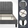 Yaheetech Upholstered Platform Bed Frame with Square Tufted Fabric Headboard - 4 of 4