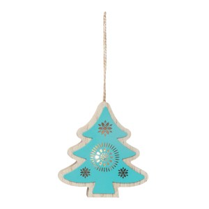 Gallerie II LED Teal Tree Ornament - 1 of 3