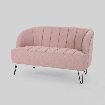 Pink loveseat on sale