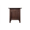 AFI Nantucket 20" Square Solid Wood End Table with Charger in Burnt Amber - 3 of 4