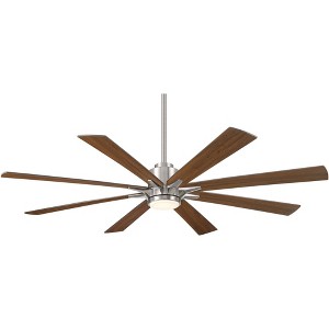Casa Vieja 68" X-Air Modern Industrial Indoor Ceiling Can 8 Blade CCT LED Remote Control Brushed Nickel Finish Motor Bedroom Living Room Kitchen - 1 of 4
