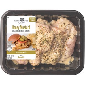 Custom Made Meals Honey Mustard Chicken Cutlet - 1.02lbs - 1 of 3