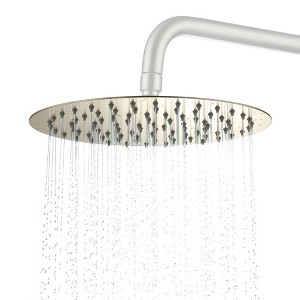 CASAINC 1-Spray Pattern with 2.5-GPM Round 12 in. Ceiling Mount Rain Fixed Shower Head in Brushed Nickel - 1 of 4