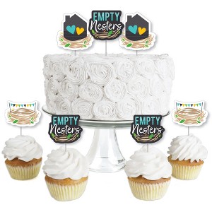 Big Dot of Happiness Empty Nesters - Dessert Cupcake Toppers - Empty Nest Party Clear Treat Picks - Set of 24 - 1 of 4