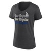 MLB Los Angeles Dodgers Women's Gray Short Sleeve V-Neck T-Shirt - 2 of 3