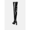 Minkles Patent Pu Long Slim Block Heeled Boots Women - 4 of 4