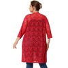 Agnes Orinda Women's Plus Size Lace Open Front 3/4 Sleeve Long Cardigans - 4 of 4
