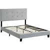 Streamdale Gray Upholstered Queen Platform Bed - No Box Spring Needed - 3 of 4