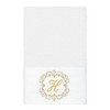 Linum Home Textiles 100% Turkish Cotton MONICA Gold Thread 3PC Embellished Towel Set - 3 of 4