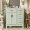 INFURNIC Vanity Tables, Elegant and Functional Bathroom Cabinet with Ceramic Sink for Organized Storage Solutions, Green, 18"*30"*34" - 2 of 4