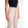 Lafidi Women’s Mid-Rise Cropped Pants – Relaxed Tapered Leg Trousers with Sash Belt and Welt Pockets - 3 of 4