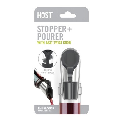 Stainless Steel Wine Bottle Pourer and Stopper