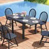 Tangkula Patio Expandable Dining Table  31.5”-63” Adjustable Rectangular All Weather Aluminum Outdoor Dining Table for 4-6 Person - 2 of 4