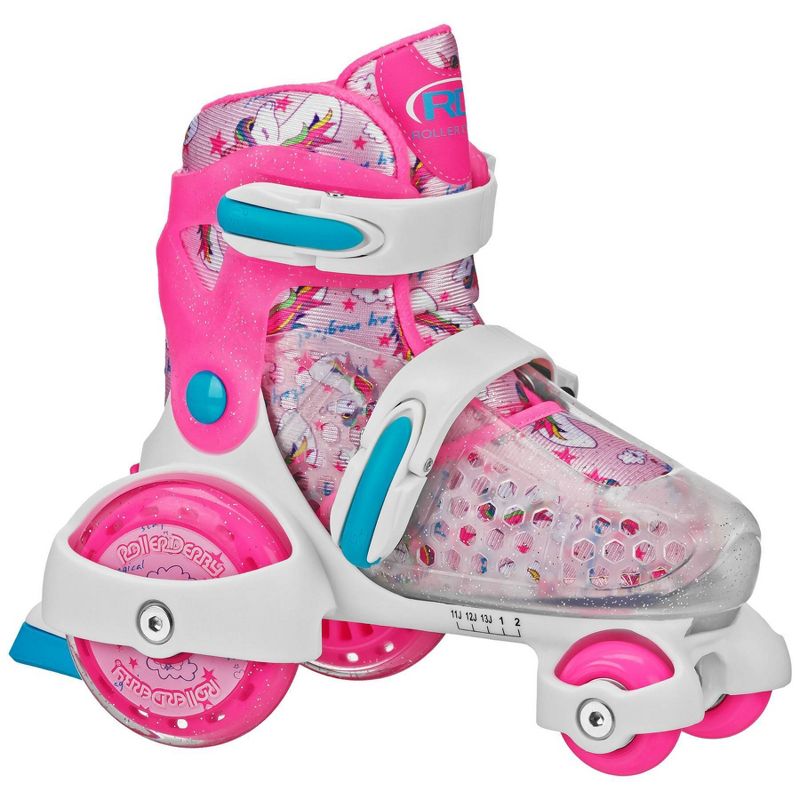 Roller Derby Sport Kids&#39; Roller Skate - Unicorn Pink/White M, 1 of 8