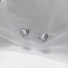 Heart Earrings for Women by Ginger Lyne Gold Plated Sterling Silver Stud Solitaire Cubic Zirconia - 3 of 4