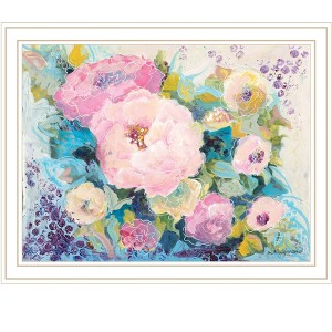 HomeRoots Fresh Florals White Framed Print Wall Art - 1 of 4