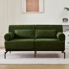 Modern 59" Two Seater Couch, Chenille Loveseat Sofa with USB Ports, Cylindrical Armrests and Steel Frame for Living Room or Apartment - Cuddlewood - 2 of 4