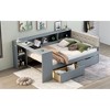 Full Size Platform Bed with Storage Shelves, Drawers and Charging Station - 4 of 4