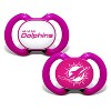 BabyFanatic Officially Licensed Unisex Pacifier 2-Pack - Pink NFL Miami Dolphins - 2 of 4