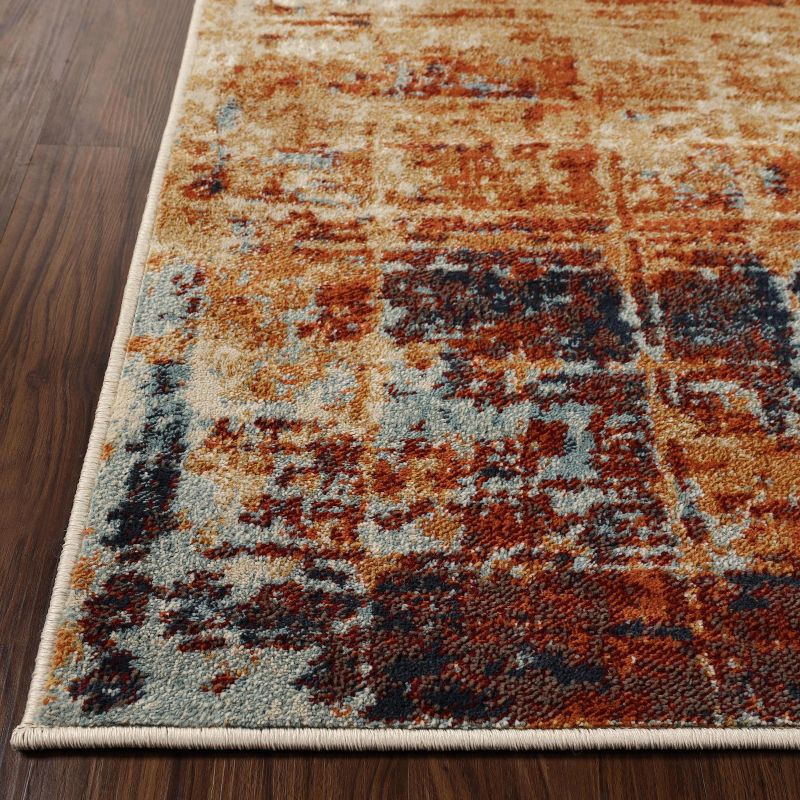 Distressed Abstract Lines Indoor Runner or Area Rug by Blue Nile Mills, 3 of 7