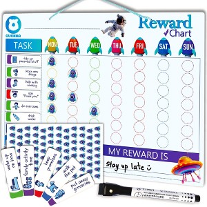 QUOKKA Magnetic Behavior Chore Chart for Kids - Responsibility Chart - Reward Visual Schedule Chart - Multiple Kids | Boys | Girls - 1 of 4