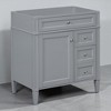30'' Bathroom Vanity Cabinet without Sink, Freestanding Storage Cabinet with 2 Drawers, Tip-Out Drawer & Adjustable Shelf - 3 of 4