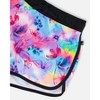 Deux par Deux Girl Printed Swim Shorts Butterflies on Multicolored and Black Background - 4 of 4