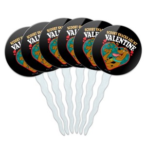 Scooby Doo Scooby Snacks are my Valentine Cupcake Picks Toppers Decoration Set of 6 - 1 of 4