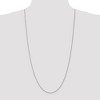 Black Bow Jewelry 1mm, 14k White Gold, Diamond Cut Solid Spiga Chain Necklace - 2 of 4