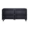 Matte Black 4-Door Wooden Accent Cabinet - Sideboard Buffet Server for Living Room, Entryway, Hallway, Office, Kitchen and Dining Room - 3 of 4
